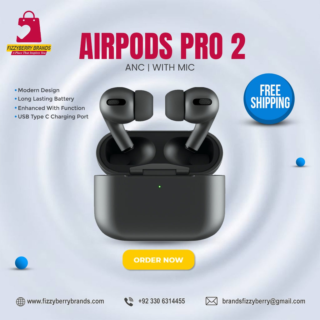 Apple AirPods Pro 2 – Next-Gen Wireless Sound Experience-FIZZYBERRY BRANDS