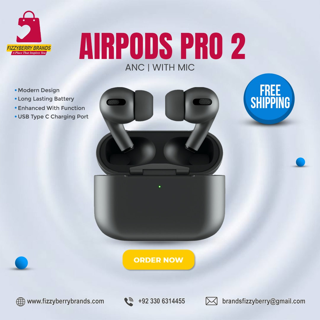 Apple AirPods Pro 2 – Next-Gen Wireless Sound Experience-FIZZYBERRY BRANDS