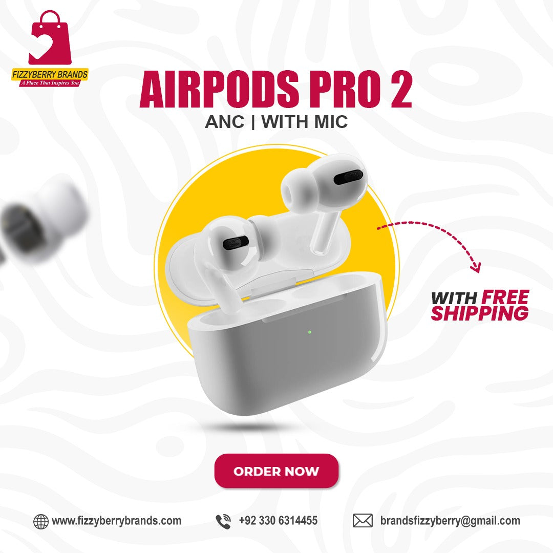 Apple AirPods Pro 2 – Next-Gen Wireless Sound Experience-FIZZYBERRY BRANDS