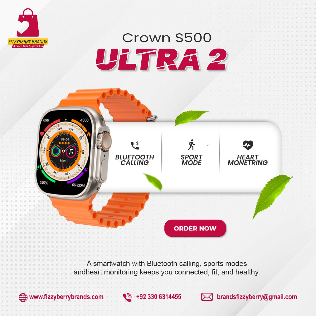 Ultra 2 Smart Watch by FizzyBerry – Style Meets Innovation