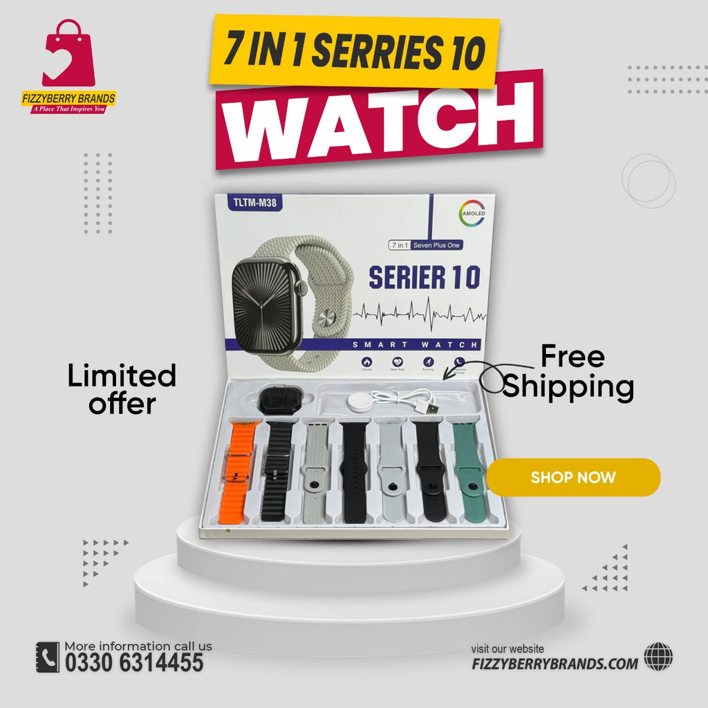 Smart watch Series 10 7 in 1. One Watch. Seven Styles. Endless Possibilities 💫 - FIZZYBERRY BRANDS