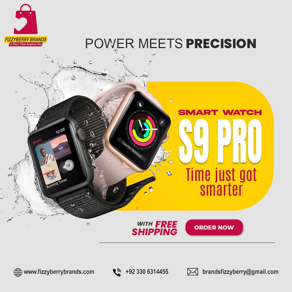 S9 Pro Smart Watch – Fitness, Style & Power in One! (FIZZYBERRY BRANDS)